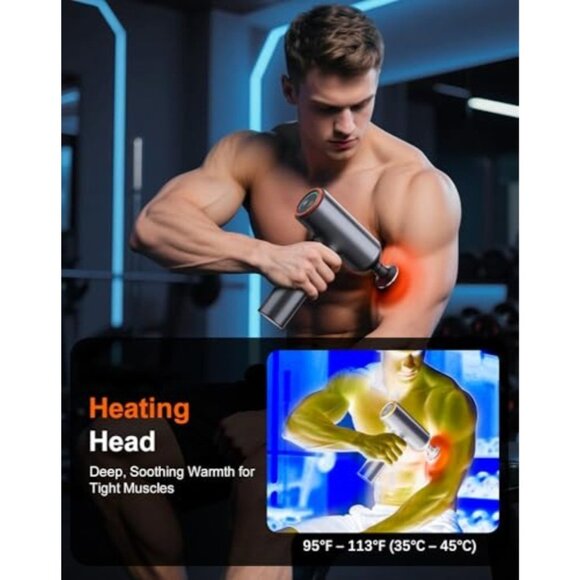 arboleaf Thermal Massage Gun Deep Tissue with Heat, Handheld Muscle Percussion M - Picture 3 of 8